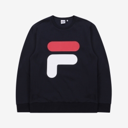 Fila Big F Logo - Miesten Hoodie - Laivastonsininen | FI-54957